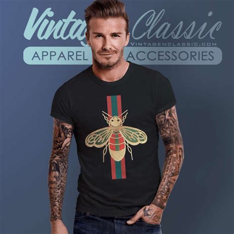 gucci blue bee shirt|Gucci bee t shirt men's.